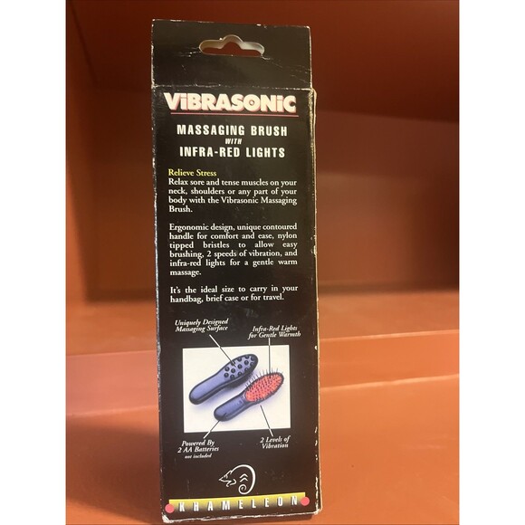 Khameleon Vibrasonic Massaging Brush Infrared Lights Vintage NOS 90s Prop - Picture 3 of 5